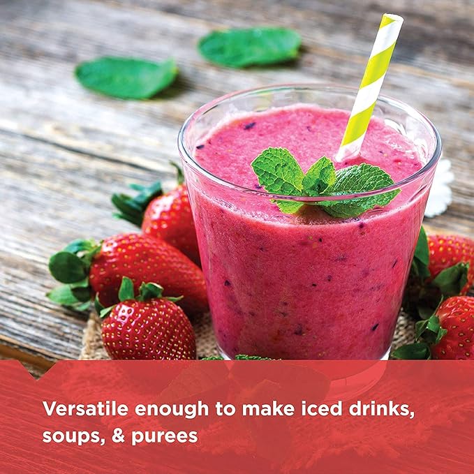 BLACK+DECKER Countertop Blender with 6-Cup Glass Jar, 10-Speed Settings, Black, BL2010BG