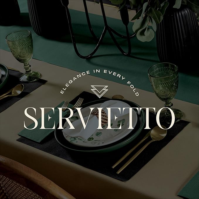 50-Pack Disposable Linen-Feel Dinner Napkins With Built-in Flatware Pocket, PALE BLUE Prefolded Cloth Like Paper Napkins For Wedding, Dinner Or Party