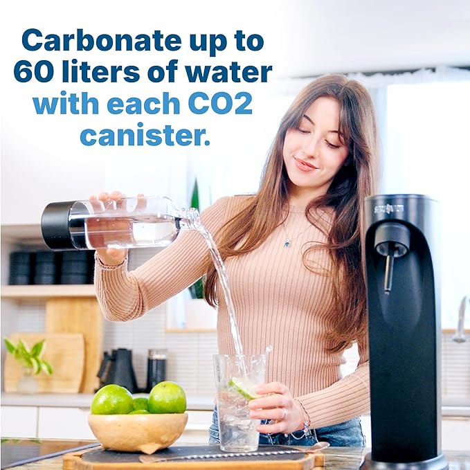 Soda Sense SENSEation Sparkling Water Maker, Includes Machine & Re-usable Carbonation Bottle