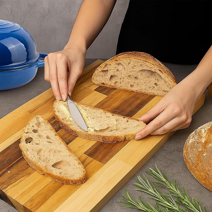 Dutch Oven for Bread Baking, 5.4 Quart Dutch Enameled Cast Iron Bread Oven, Dutch Oven for Sourdough Bread Baking, Oven Safe up to 500° F, 25 cm Blue