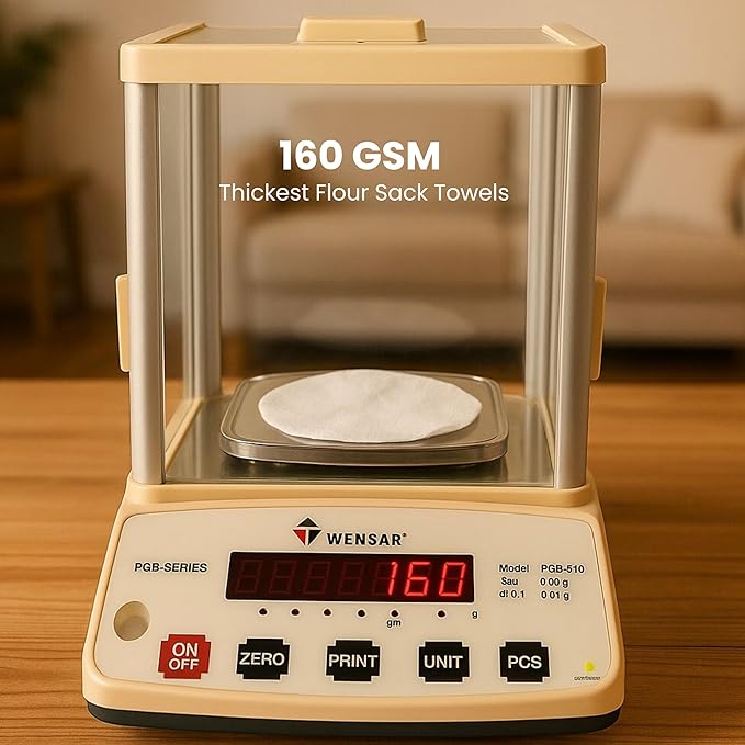 Flour Sack Towels – 24 Pack Cotton Kitchen Dish Towel, Tea Towels for Crafts, Embroidery, Baking, Bread Proofing – Thick, Absorbent, Quick-Dry – 18"x28" Natural