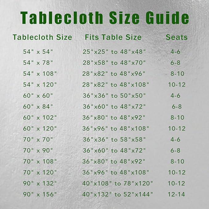 sancua Rectangle Tablecloth - 60 x 120 Inch - Stain and Wrinkle Resistant Washable Polyester Table Cloth, Decorative Fabric Table Cover for Dining Tables, Buffet Parties and Camping, Silver Grey