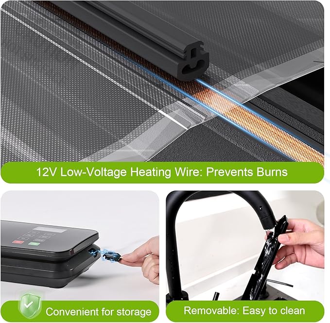 Food Vacuum Sealer Machine, 90KPA with Kitchen Scale, One-Touch Automatic, Multiple Modes, with 10 Sealer Bags and 1 roll, Built-in Cutter, Black