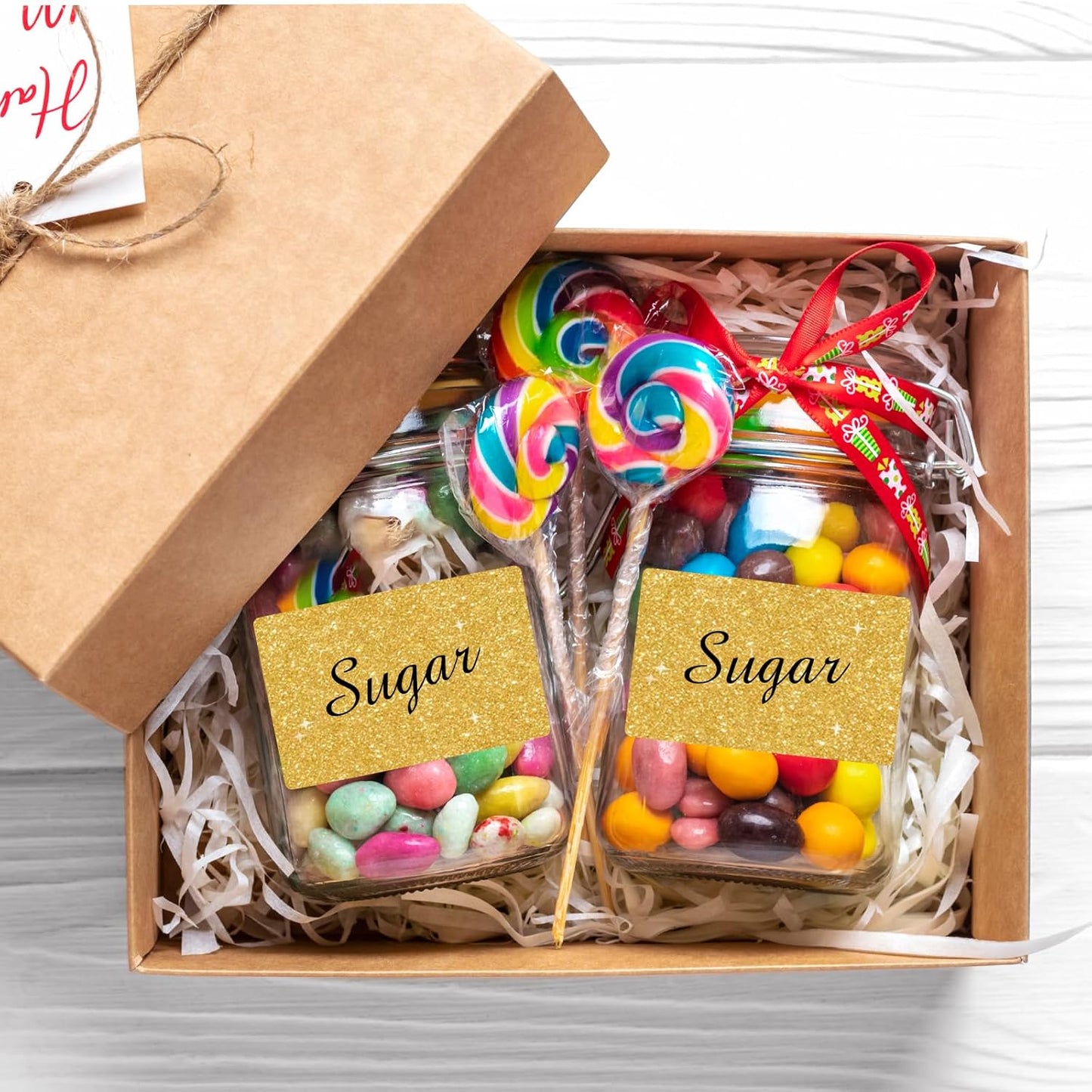 3x2 Inch Holographic Thermal Labels, Shiny Gold Thermal Sticker Labels, Rainbow Glitter Stickers for Price, Barcode, Mailing, Name, DIY Custom Logo Design, 200 pcs/1 Roll