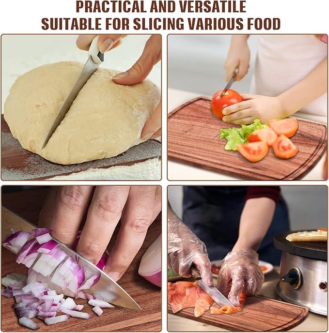 Patelai 12 Pack Large Cutting Boards Bulk Wooden Kitchen Chopping Boards for Crafts DIY Wedding Housewarming Gift(Walnut Wood,12 x 16 Inch)