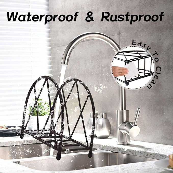 Black Napkin Holder for Table, Modern Minimalist Large Metal Napkin Holder for Home Kitchen Restaurant Cocktail Bar Décor