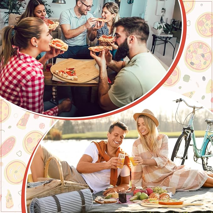 Norme 6 Pcs Bamboo Pizza Peel Set, Wooden Pizza Paddle with Handle, Wood Cutting Board, Oven Accessory for Breads, Cheese, Fruit, Vegetables, Kitchen Accessories(16.5 x 12 Inch)