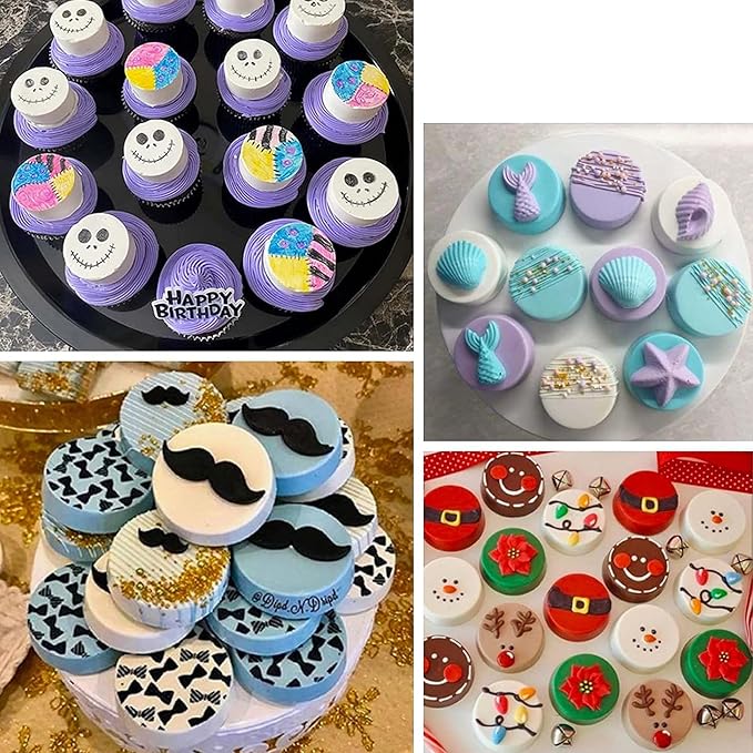 OCPO KITCHEN 3D Round Cylinder Silicone Mold for Baking Mousse Cake, Candy, Pastry, Chocolate, Cupcake, Cookie, Cake Decoration Mold, Round Shape (15-Cavity)