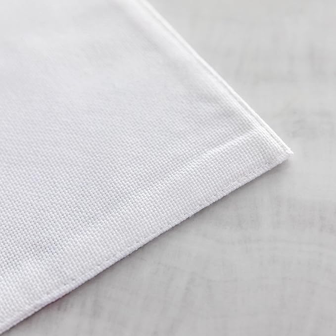 Home Brilliant White Placemats Set of 4 Cloth Placemat Decorations Heat Resistant Washable Place Mats Set of 4 for Wedding Birthday Party, White