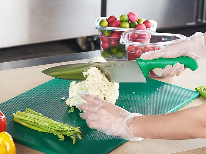 CURTA Cutting Boards for Kitchen, 20" x 14" x 0.5" Green Color Coded Plastic Chopping Board with Anti Slip Surface Dishwasher Safe