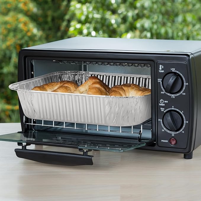 8x8 Aluminum Pans With Lids (10 Pack) 8 Inch Foil Pans With Covers - Cake Pans - Aluminum Square Pans With Lids - Disposable Food container - great For Cake Baking, Cooking, Freezing, Prepping Food