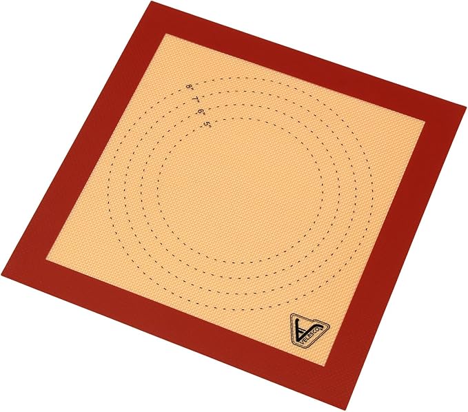 Silicone Baking Mat for Toaster Oven - Set of 2 (Size 10.75" x 10.75") - Non Stick Silicon Liners for 12"x12" Toaster Oven Pans - Pizza/Hot Dog/Sandwich/Cookie Making - Professional Grade Nonstick…