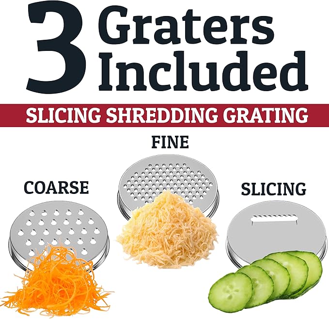 Priority Chef Stainless Steel Mixing Bowls with Lids Set, 3 Grater Attachments, Airtight Lids, Non-Slip Silicone Base Mixing Bowl Set, Large Prep Metal Mixing Bowls for Kitchen, Red