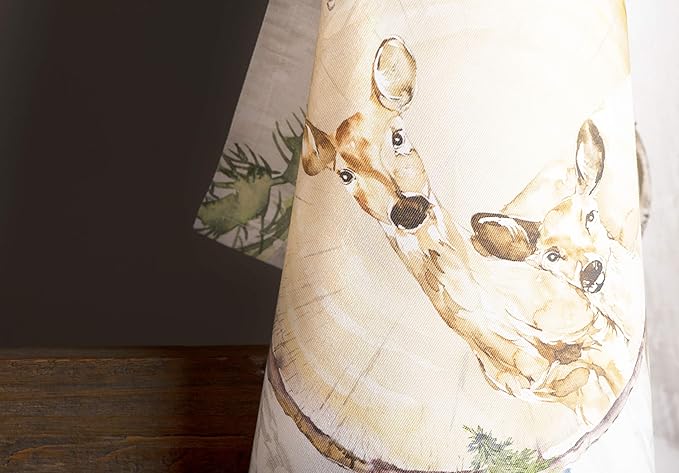 Maison d' Hermine Kitchen Towels Set of 3 100% Cotton 20" x 27.5" Reusable Cloth Tea Dish Towels Absorbent with Hanging Loop for Kitchen Dining Thanksgiving Christmas Decorations (Mountain Life)