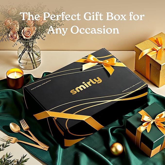 SMIRLY Wood Cutting Boards for Kitchen Wooden Chopping Board Set Reversible with Deep Juice Grooves Grip Handles, Large Charcuterie Tray for Home Kitchen, Rubber Wood, 3Pcs with Holder