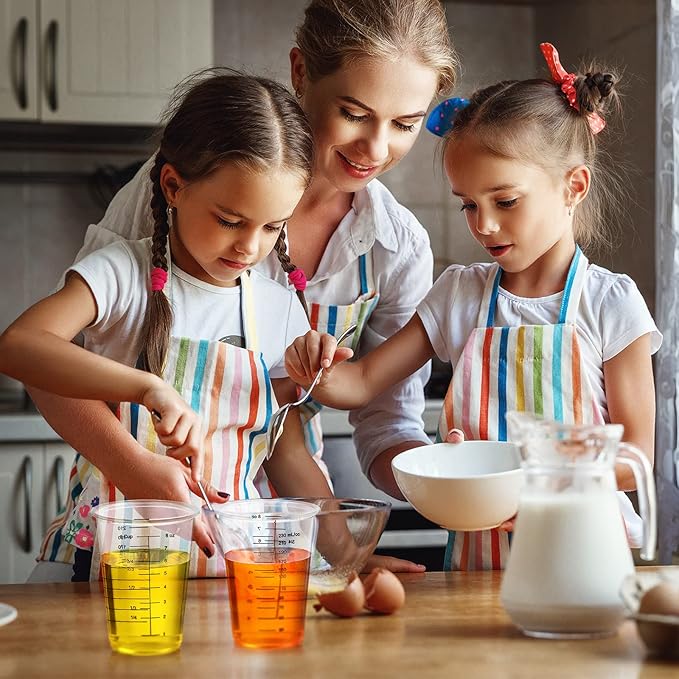 Yunsailing 300 Pack Disposable Measuring Cups for Resin 8 oz Clear Plastic Epoxy Reusable Liquid Mixing Cups for Cooking and Baking Supplies