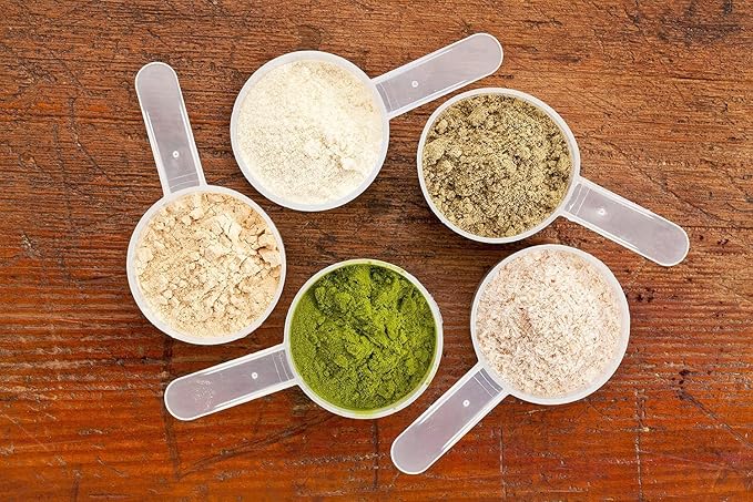 39 mL Plastic Measuring Packaging Scoop (= 39 cc/ = 8 teaspoon/ = 2.6 Tablespoon/ = 1.32 oz), Short Handle - to Measure and Dispense Spices, Granules, Powders, for Seeds Packing (100 scoops), Natural