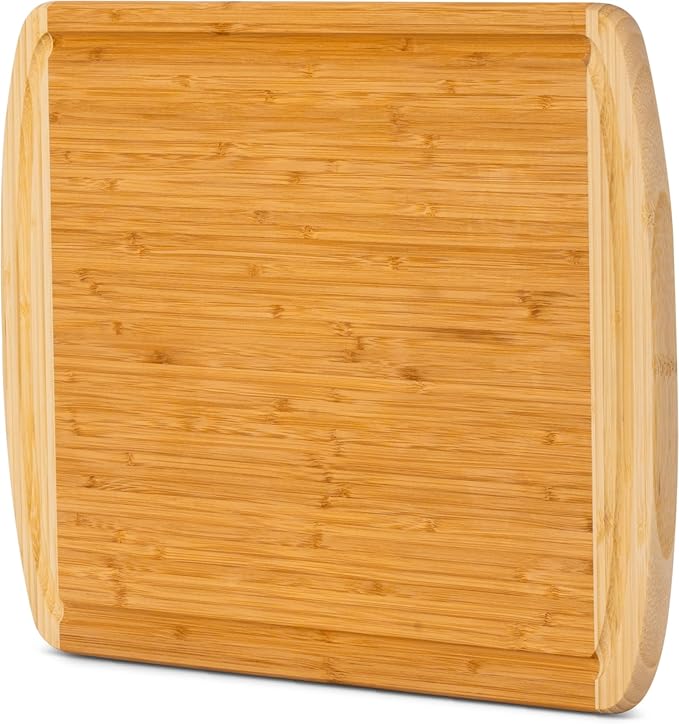 Organic 18 Inch Extra Large Bamboo Cutting Board with Lifetime Replacements - Non Toxic Wood Chopping Board with Juice Groove for Kitchen, Meat, Vegetables, and Food Prep Prep by Greener Chef
