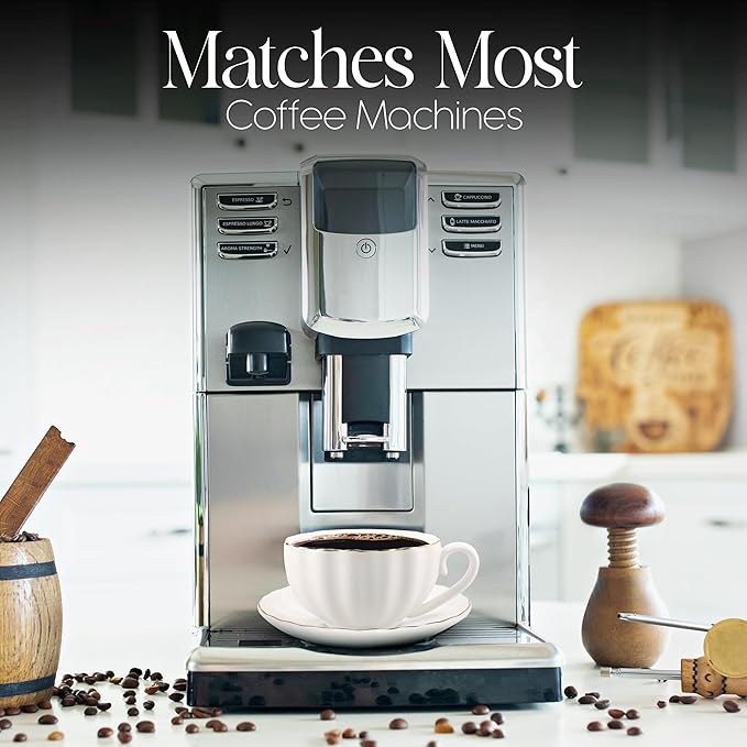 8oz Cappuccino Cups Set of 4 – Porcelain Gold Rimmed White 4 Cappuccino Cup and Saucer Set & Gold Spoons, Latte Cups, Coffee & Tea Mug and Saucer Set