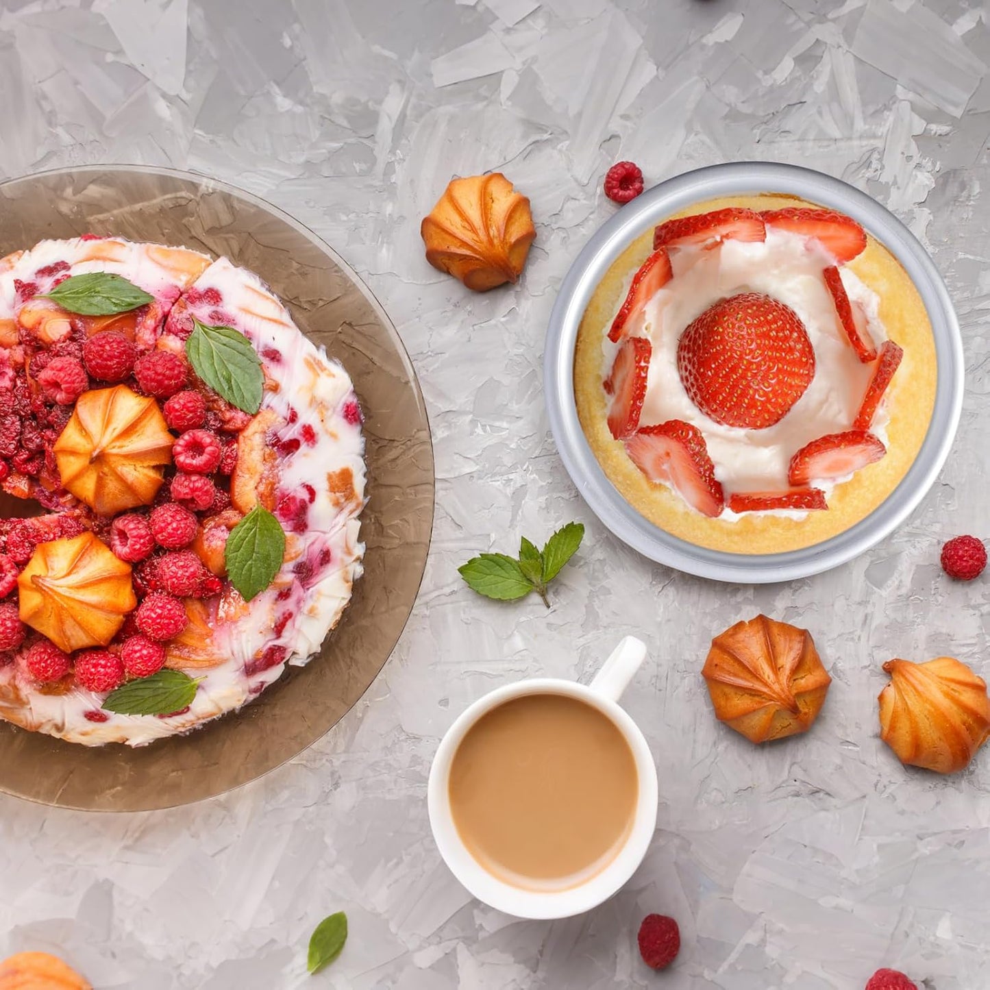 2 Pcs Dome Cake Pan 6 Inch Football Shaped Anodized Aluminum Hemisphere Nonstick Ball Pan for Birthday DIY Cakes Wedding Anniversary Baking Tools (2, 6 Inch)