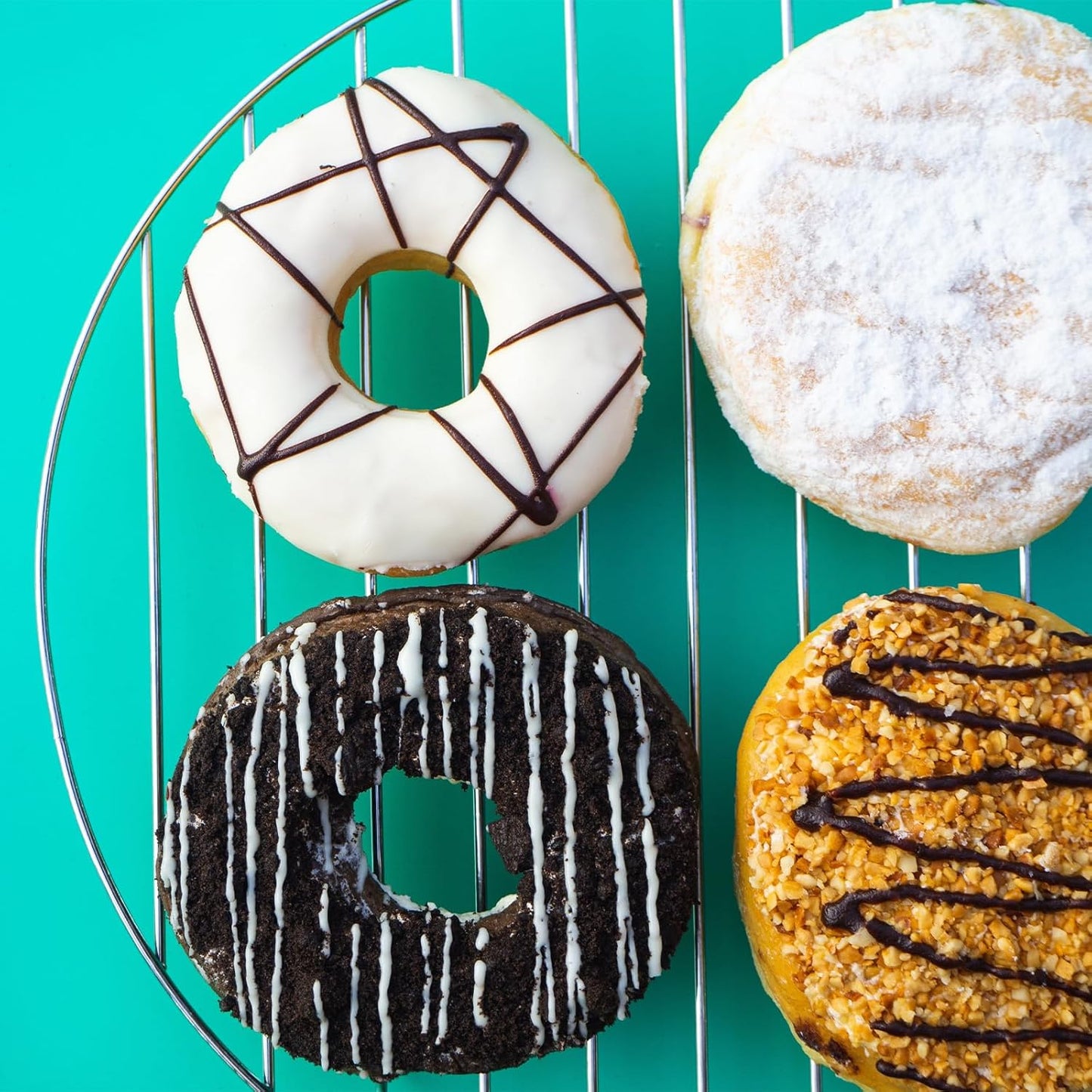 uxcell Round Cooking Rack with Legs, Dia 11 Inch 304 Stainless Steel Barbecue Grill for Cooking Baking Barbecue Air Fryer Racks, Silver