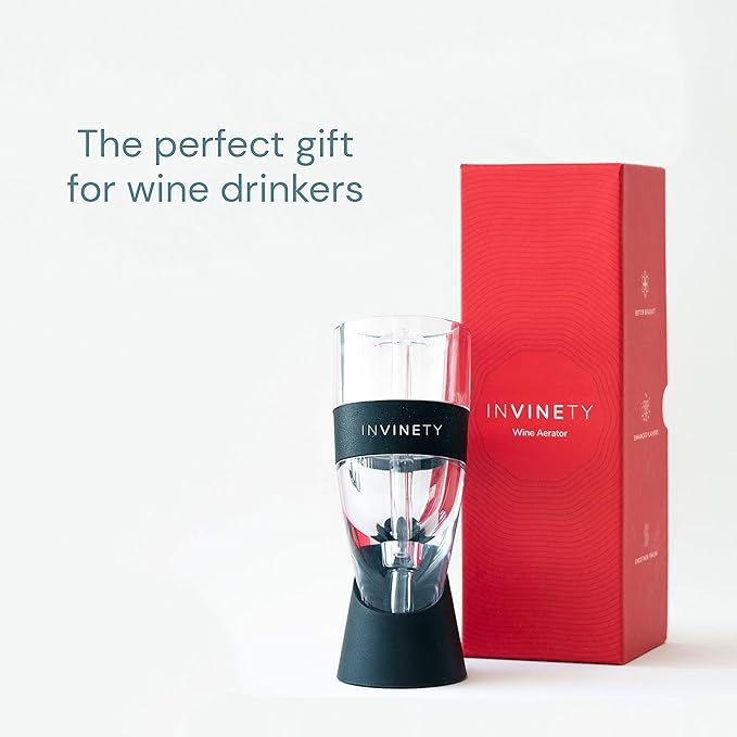 Wine Aerator | Upgraded 3 Level Aeration | All In One Diffuser, Decanter and Oxygenator | Enhance Wine Flavors