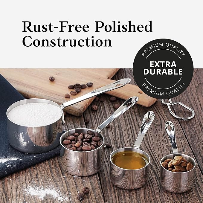 New Star Foodservice 43143 Stainless Steel 18/8 Measuring Cups