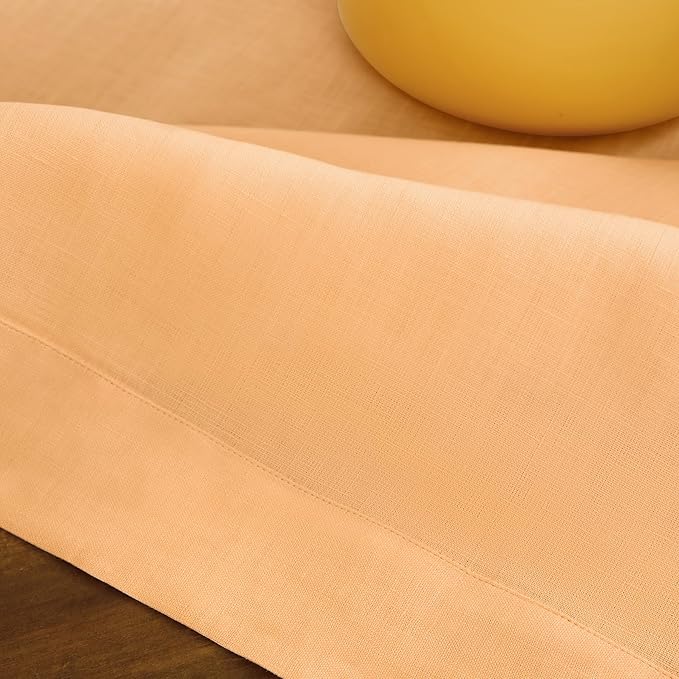 Solino Home Linen Napkins Set of 4-100% Pure Linen Peach Dinner Napkins Cloth 20 x 20 Inch - Fete, Handcrafted and Machine Washable