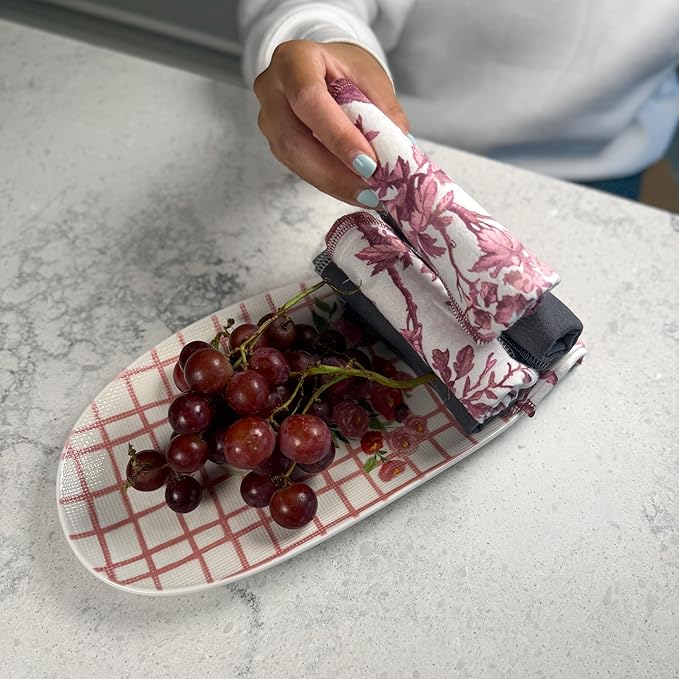 Reusable Paper Towels - 10 Pack - Roll of Washable Cotton Cloth Paper Towels - Paperless Reusable Napkins Cloth Washable - Absorbent + Long Lasting - Zero Waste Products - (Love Birds)