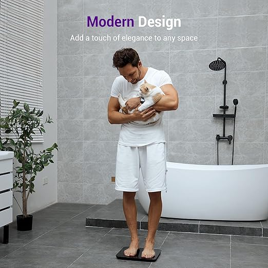 Bathroom Scales Digital Weight, Topnotch Quality 450lb Weight Scale, Most Accurate to 0.05lb, Automatic Weighing Scale for Body Weight, Baby, Pet, Larger LED, Sturdy and Durable Base Machine