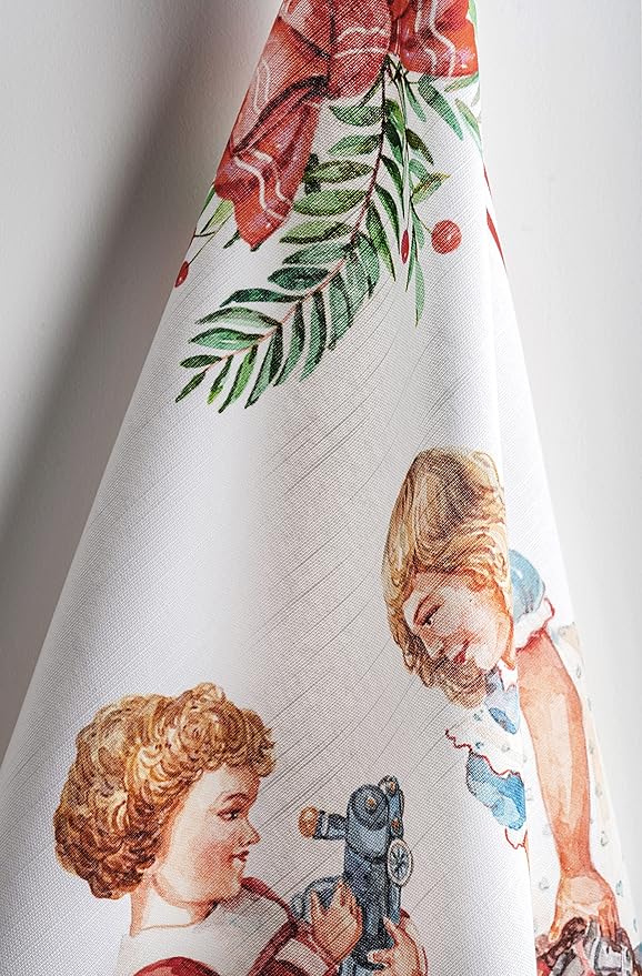 Maison d' Hermine Kitchen Towels Set of 3 100% Cotton 20" x 27.5" Reusable Cloth Tea Dish Towels Absorbent with Hanging Loop for Kitchen Dining Thanksgiving Christmas Decorations (Chromo)