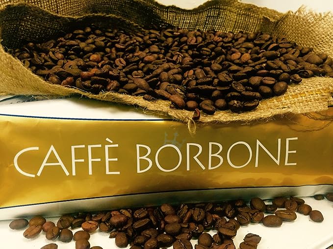 Caffe Borbone Whole Bean Coffee, Medium-Dark Roast, Gold Blend, Authentic Italian Coffee, 2.2 lb Bag (Pack of 2)