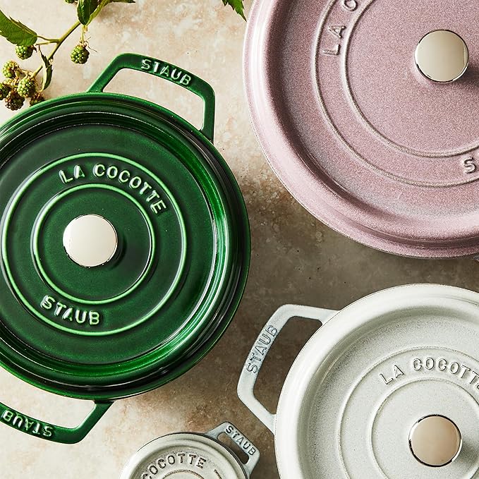 Staub Cast Iron Cocotte Made in France, 4-qt, Basil