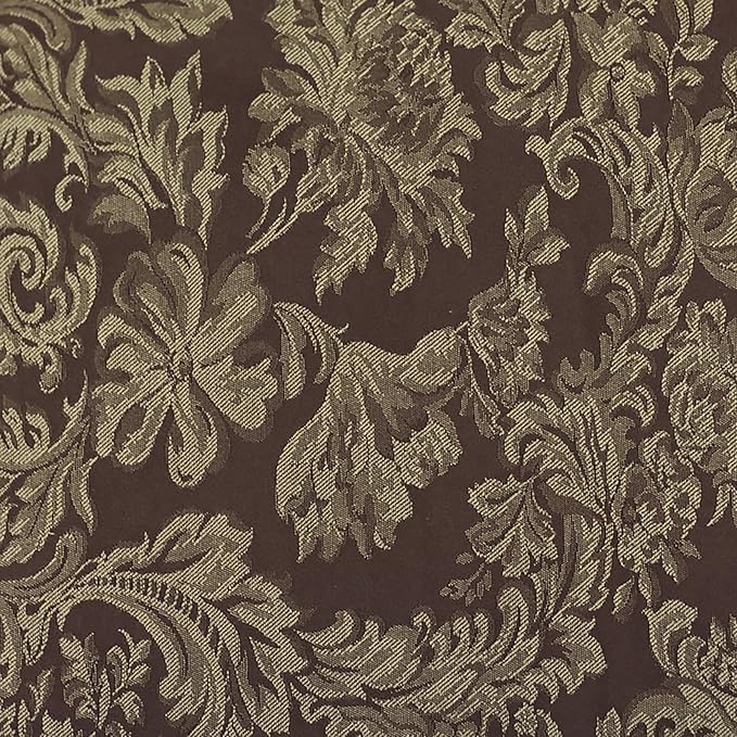 Ultimate Textile Miranda Damask Chocolate Cloth Napkins - 17" x 17" (Set of 24) Square Washable Cotton Polyester for Wedding, Party & Dining Events