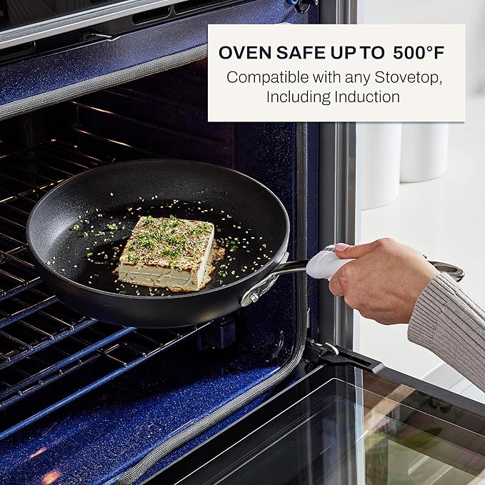 All-Clad HA1 Hard Anodized Nonstick Cookware Set 13 Piece Induction Oven Broiler Safe 500F, Lid Safe 350F Pots and Pans Black