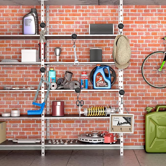 LOVIMAG Hooks, 110lbs+ Magnetic Magnet Hook 2025 Cruise Cabin Ship Essentials Heavy Duty Strong Refrigerator Fridge Hanging for Classroom Beach Vacation Kitchen Grills Home Mug Hanger (8 Pack), Black