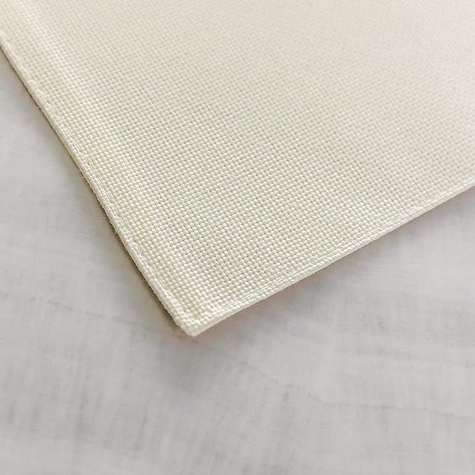 Home Brilliant Place Mats Indoor Set of 6 Cloth Place Mat Heat Resistant Dining Table Place Mats for Kitchen Table, 13 x 19 inches, Cream