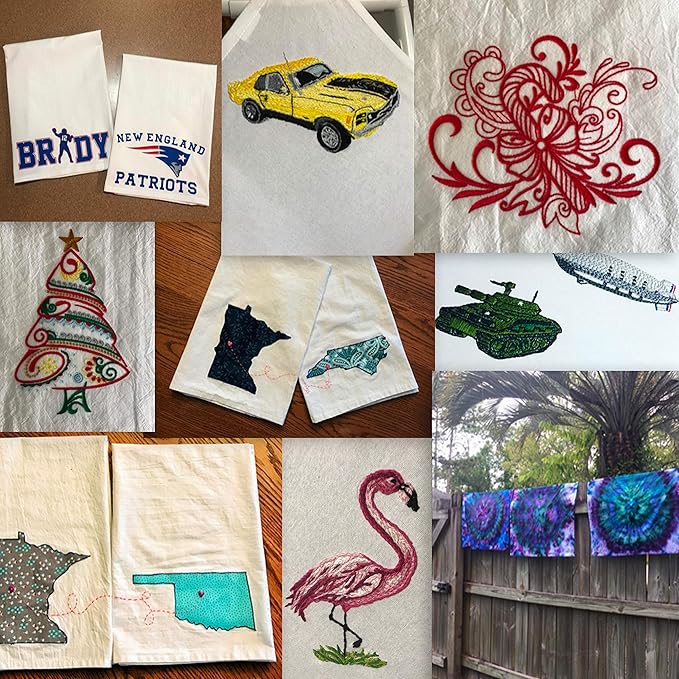 Aunti Em's Kitchen Flour Sack Dish Towels - Natural Cotton for Embroidery and Drying Glass, Hand, Dinnerware - Plain, Thick, Zero-Lint - Highly Absorbent - Set of 13, 27 x 27 Inch, White