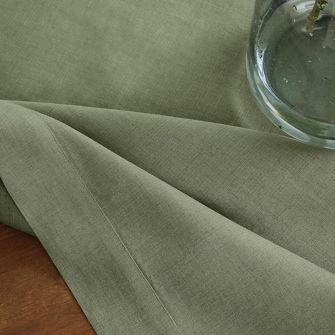 Solino Home Linen Napkins Set of 4-100% Pure Linen Oil Green Dinner Napkins Cloth 20 x 20 Inch for Fall, Autumn, Thanksgiving, Christmas - Fete, Handcrafted and Machine Washable