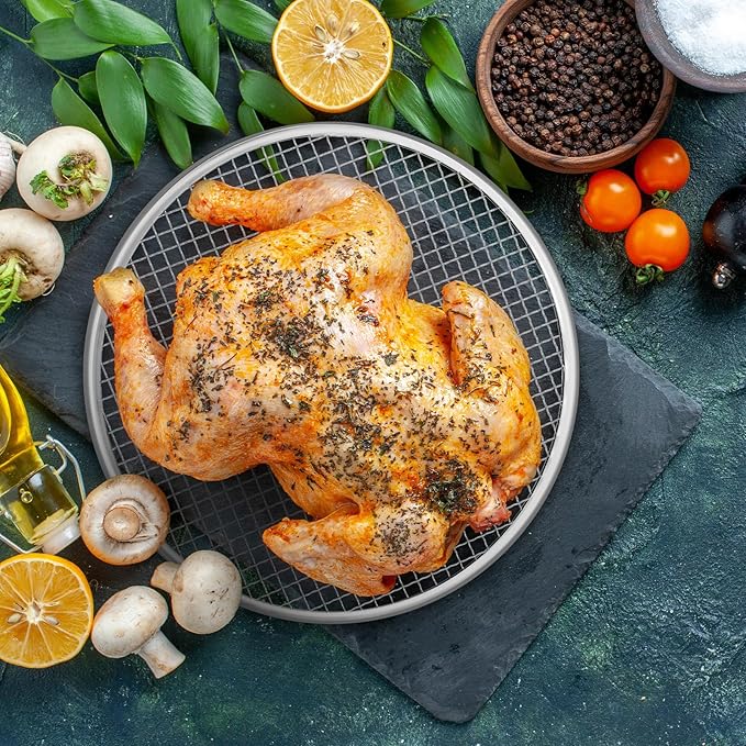 4 Pack 12 Inch Pizza Screen, Aluminum Alloy Pizza Pan for Oven Nonstick Pizza Screen, Seamless Rim & Rust-Free, Pizza Baking Pan Pizza Crisper Tray for Kitchen, Commercial, BBQ