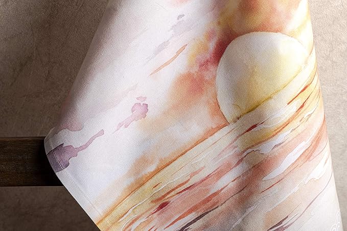 Maison d' Hermine Kitchen Towels Set of 3 100% Cotton 27.50" x 20" Reusable Cloth Tea Dish Towels Absorbent with Hanging Loop for Kitchen, Home, Dining, Cocktail Parties Spring/Summer (Ibiza - Beige)