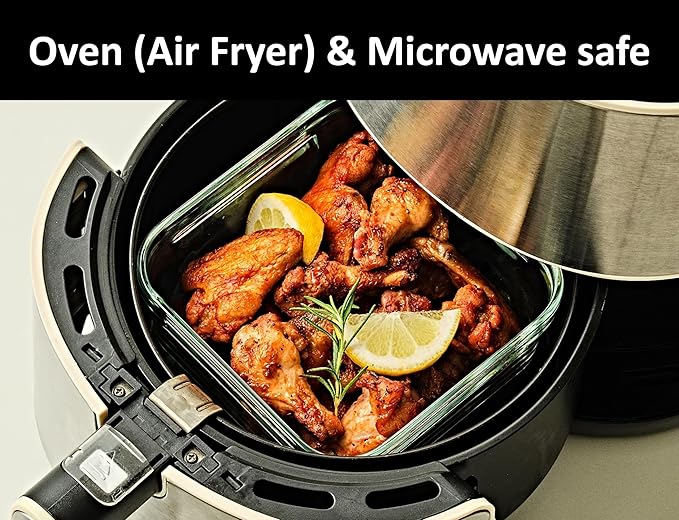 GLASSLOCK Smart 20-Piece Glass Food Storage Set - 100% Airtight & Leakproof, BPA Free lids, Freezer to Oven Safe, Meal Prep