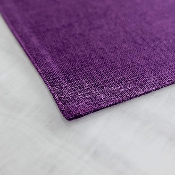 Home Brilliant Cloth Placemats Set of 4 Heat Resistant Dining Table Place Mats for Kitchen Table, 13 x 19 inches, Purple