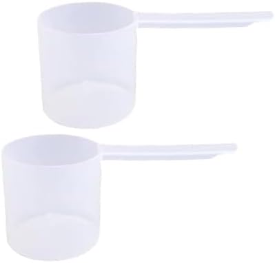 67 mL Plastic Measuring Packaging Scoop (=67 cc/ = 4.53 Tablespoon/ = 2.36 fl oz/ = 0.28 Cup), Long Handle - to Measure and Dispense Spices, Granules, Powders, for Seeds Packing (2)