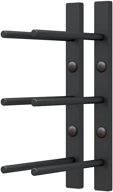 Ultra Wine Racks Cork Out Wall Mounted Wine Rack (1 Foot, Matte Black, Holds 3 Wine Bottles) - Modern & Minimalist Metal Wine Storage for Home Bar, Kitchen, Dining Room, Wine Cellar