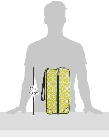 Picnic at Ascot - Deluxe Insulated Wine Tote with 2 Wine Glasses, Napkins and Corkscrew - Trellis Green