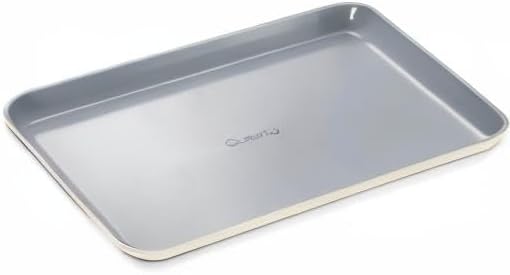 Caraway Non-Stick Ceramic Baking Sheet - Naturally Slick Ceramic Coating - Non-Toxic, PTFE & PFOA Free - Perfect for Baking, Roasting, and More - Medium (15" x 10") - Cream