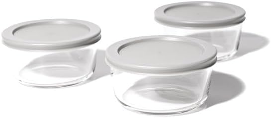 12-Piece Glass Food Storage Containers Set (6 Containers + 6 BPA-Free Lids) | 2-Cup, Leakproof | Microwave, Freezer, Oven & Dishwasher Safe | Ideal for Meal Prep & Pantry Organization
