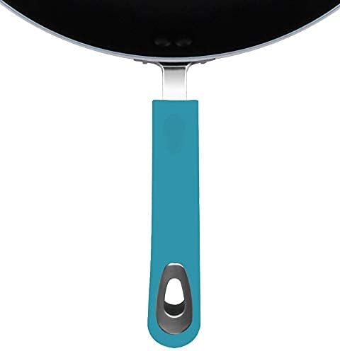 Utopia Kitchen Nonstick Cookware 3 Piece Set, Non-Stick Frying Pans with Induction Bottom, 8, 9.5 & 11 Inches Frying Pans with Bakelite Handles, PFOA Free, Turquoise & Black