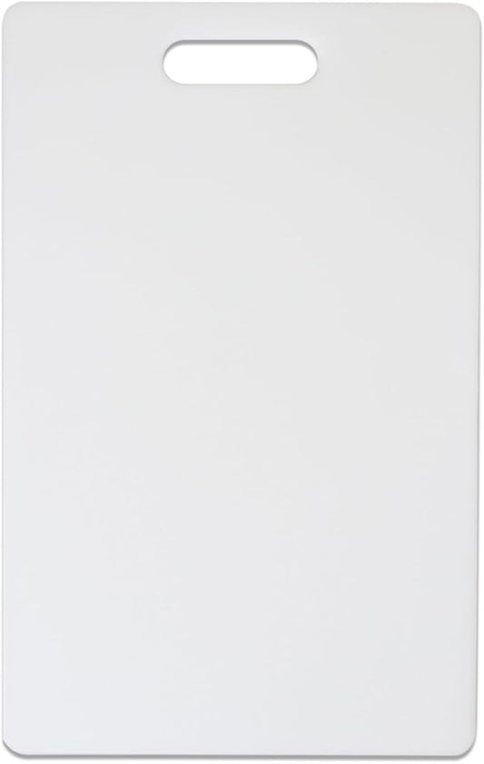 Dexas NSF Polysafe Cutting Board with Handle, 9.5 by 15 inches, White